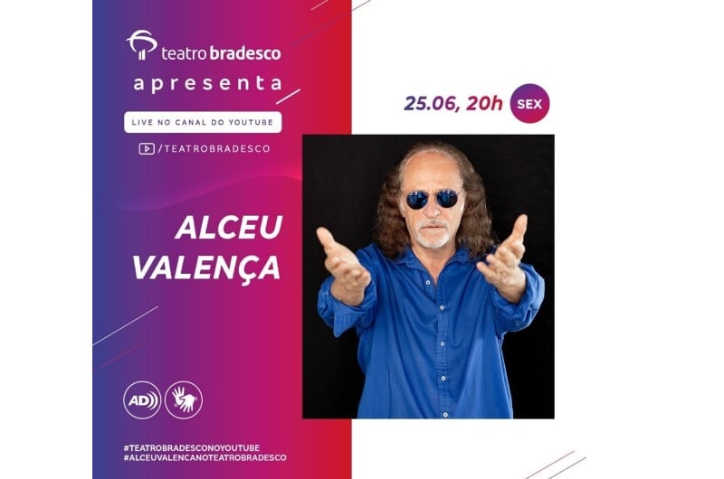 Teatro Bradesco anuncia live gratuita de Alceu Valença  