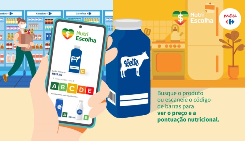 Carrefour disponibiliza ferramenta intuitiva que permite escolhas de alimentos nutricionalmente mais equilibrados e baratos