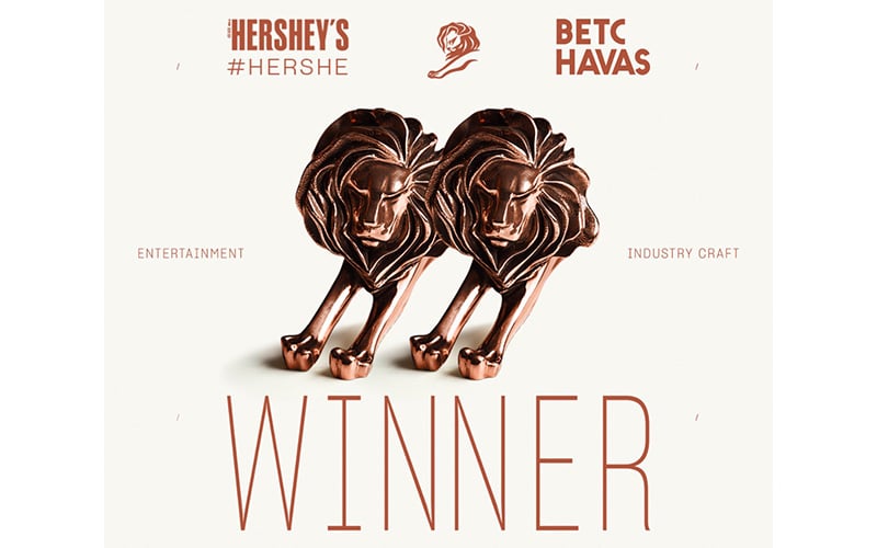 Hershey Brasil recebe dois Leões em Cannes com campanha HerShe