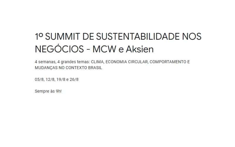 1º Summit de Sustentabilidade nos Negócios reúne grandes nomes