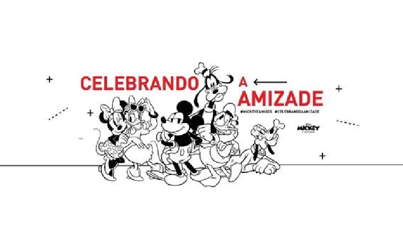 Mickey Mouse lhe convida a celebrar o dia da amizade