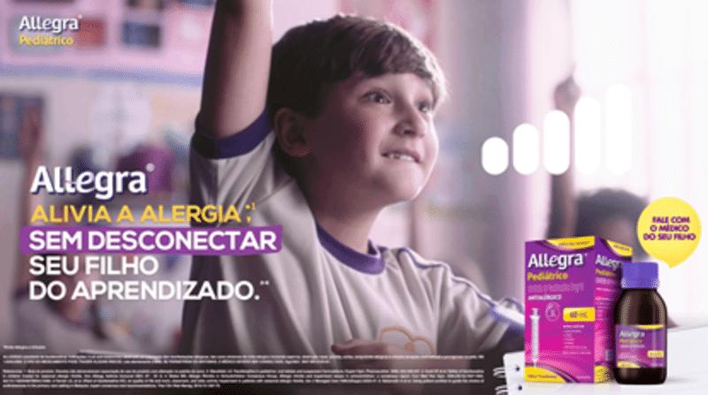 Allegra lança campanha para linha pediátrica que não dá sono