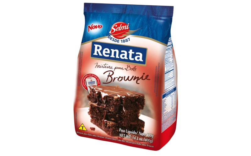 Renata anuncia o lançamento Mistura para bolo sabor Brownie