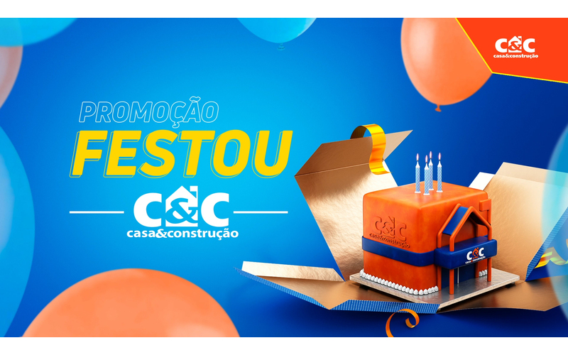 C&C celebra aniversário com campanha Promoção #FESTOU