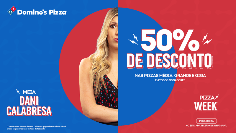 Black Friday na Domino’s Pizza com Dani Calabresa e descontos de 50%