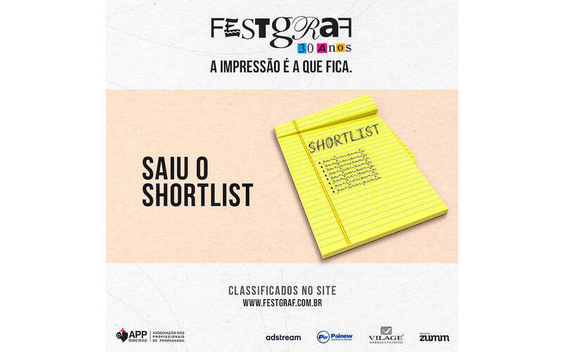 Festival FestGraf 2021, da APP Ribeirão, divulga shortlist