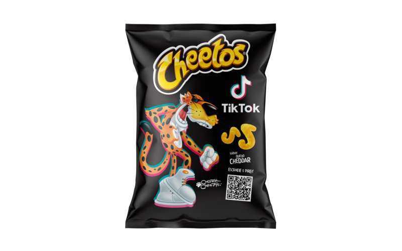Cheetos e Tiktok se unem para lançar salgadinho em novo formato