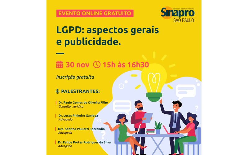 Sinapro-SP realiza palestra “LGDP: aspectos gerais e publicidade”