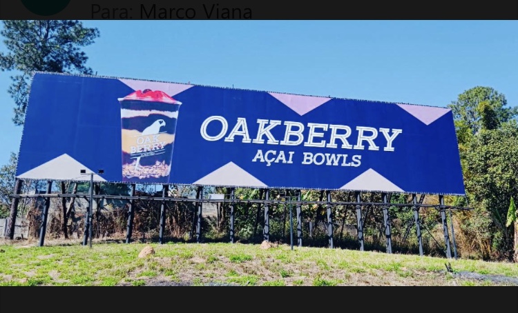 Oakberry em parceria com a VEX divulga sua campanha OOH nas Rodovias