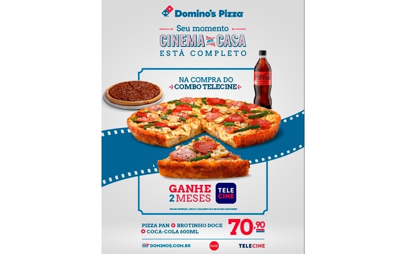 Pizza + Filme – Domino’s fecha parceria com Telecine