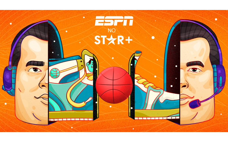Artes digitais para campanha da NBA na ESPN