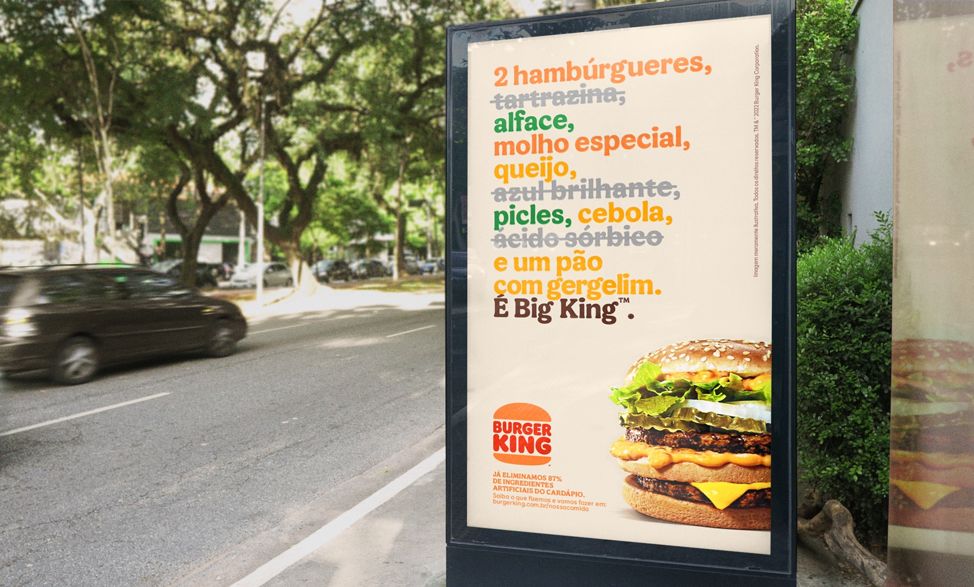 BK reforça movimento de retirada de ingredientes artificiais em nova ação com Big King
