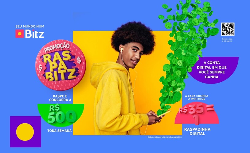 Bitz lança nova edição do RaspaBitz e vai premiar 2.500 clientes com R$ 500