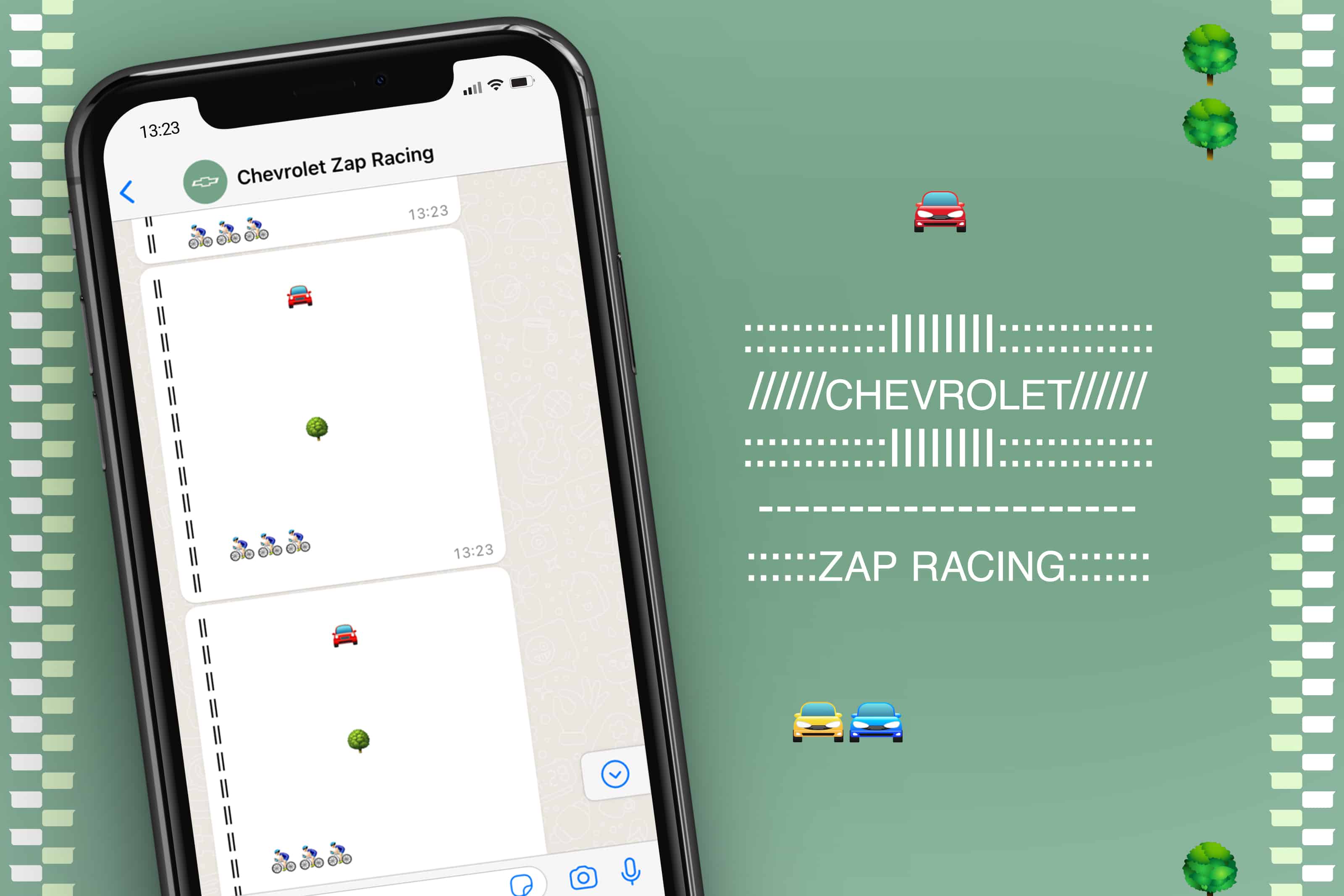 Chevrolet lança jogo de corrida no Whatsapp para alertar sobre os perigos de dirigir e digitar ao mesmo tempo