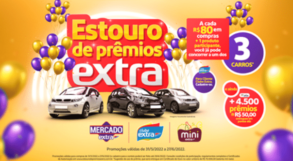 Marcas Extra sorteiam prêmios no valor de carros e mais de R$ 200 mil