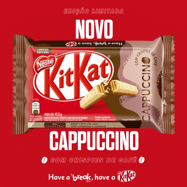 KITKAT lança novidade com sabor Cappuccino