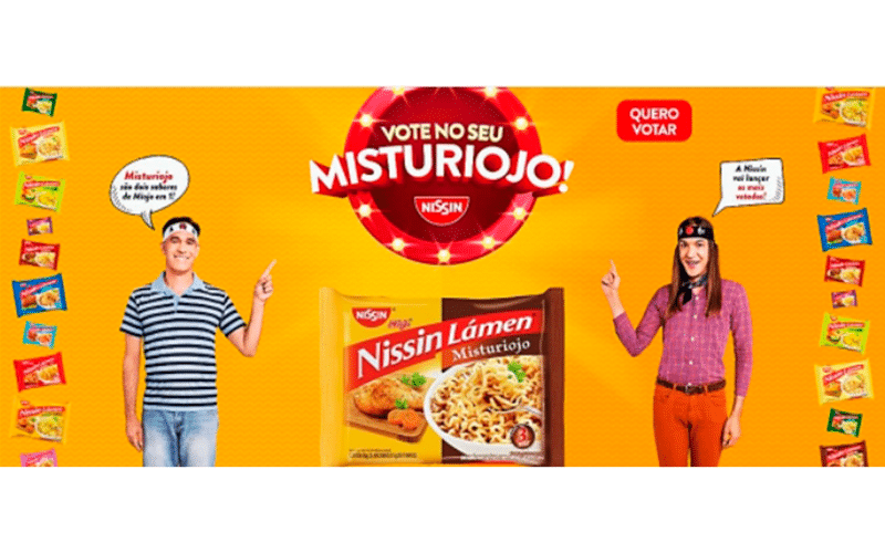 Campanha da Nissin traz o público para escolher novos sabores de miojo