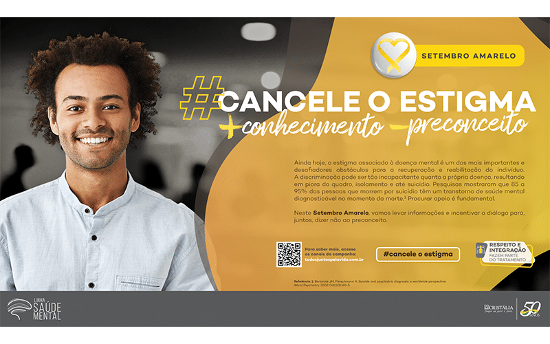 Triunfo Sudler Brasil assina campanha para Cristália em alusão ao Setembro Amarelo