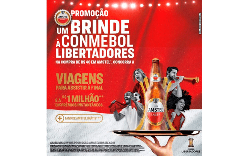 Amstel leva cinco consumidores para a final da Copa Libertadores 2022
