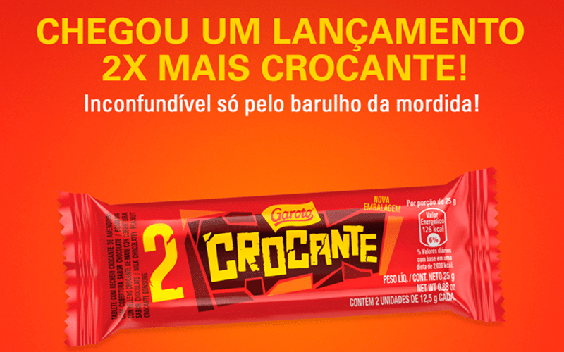 Chocolate Crocante da Garoto ganha nova versão fora da caixa de bombom
