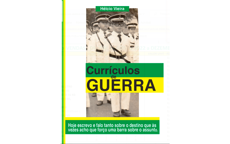 Livro Currículos de Guerra de Hélcio Henrique Vieira