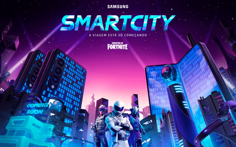 Samsung lança ilha no Metaverso com jogo no Fortnite e o novo Galaxy Z Folder