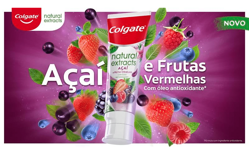 Colgate Natural Extracts lança novo sabor de Açaí e Frutas Vermelhas
