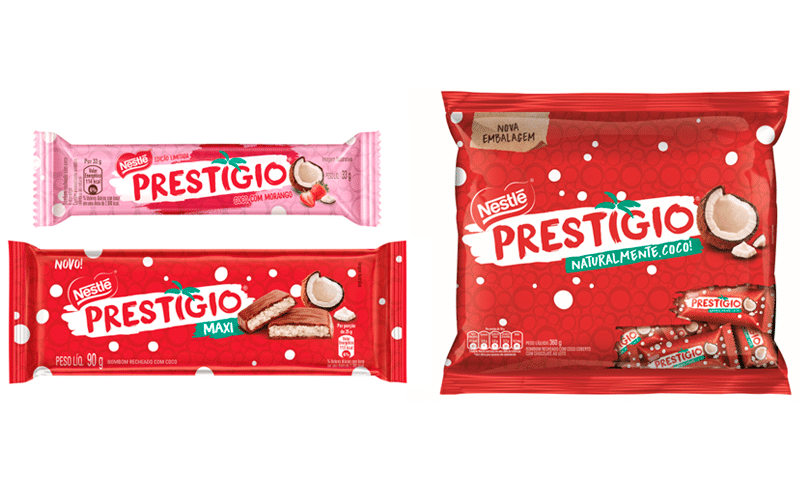 Nestlé® lança Prestígio® sabor Coco com Morango e dois novos formatos