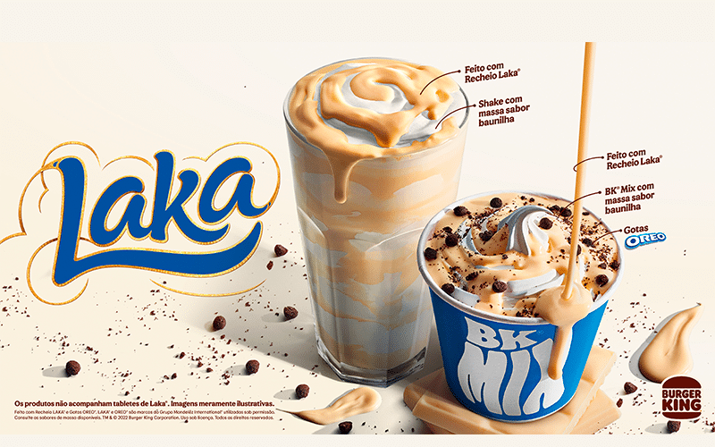 Burger King® lança Shake Laka e BK Mix Laka Oreo