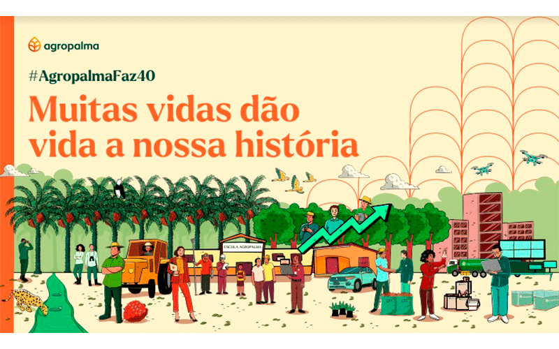 Agropalma comemora 40 anos com a campanha “Muitas vidas dão vida à nossa história”