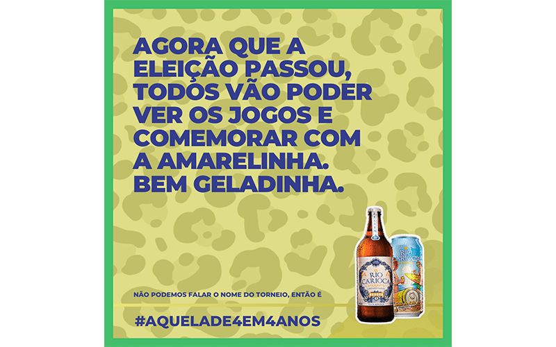 Cerveja Rio Carioca lança campanha de c*pa do M*ndo pela 11:21.