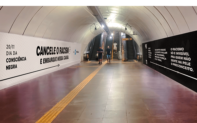 Consciência Negra: MetrôRio lança campanha “Cancele o racismo e embarque nessa causa”