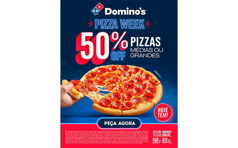 Pizza Week: Domino’s dá desconto de 50% na Black Friday
