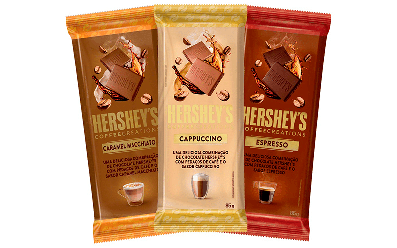 Hershey’s inova mais uma vez e lança a primeira linha com fusão de chocolate com café: Coffee Creations