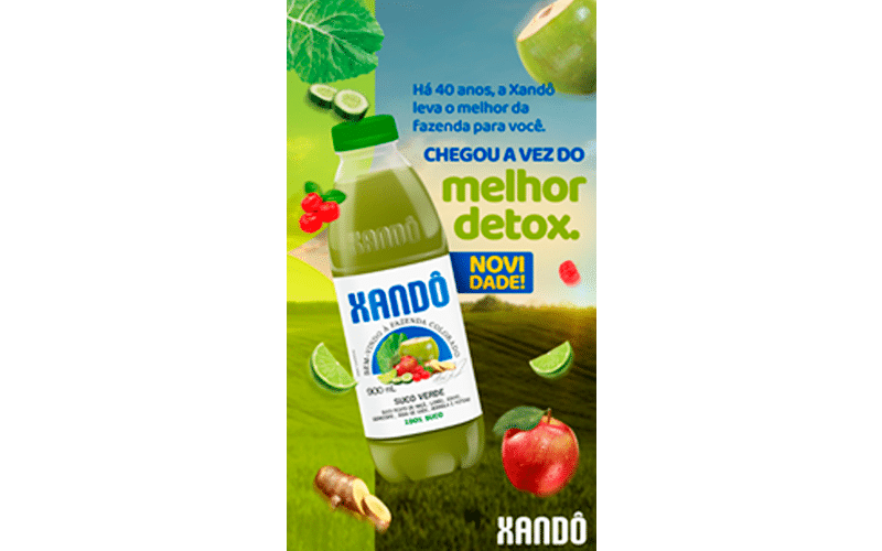 Xandô apresenta seu novo Suco Verde através de uma campanha de mídia online