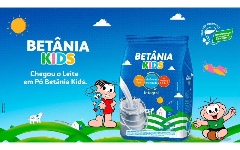 Campanha valoriza benefícios nutricionais do Leite em Pó Betânia Kids para as crianças