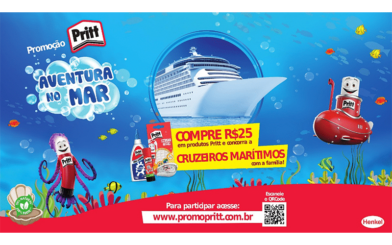 Pritt lança campanha “Aventura no Mar” e premia consumidores com viagens marítimas