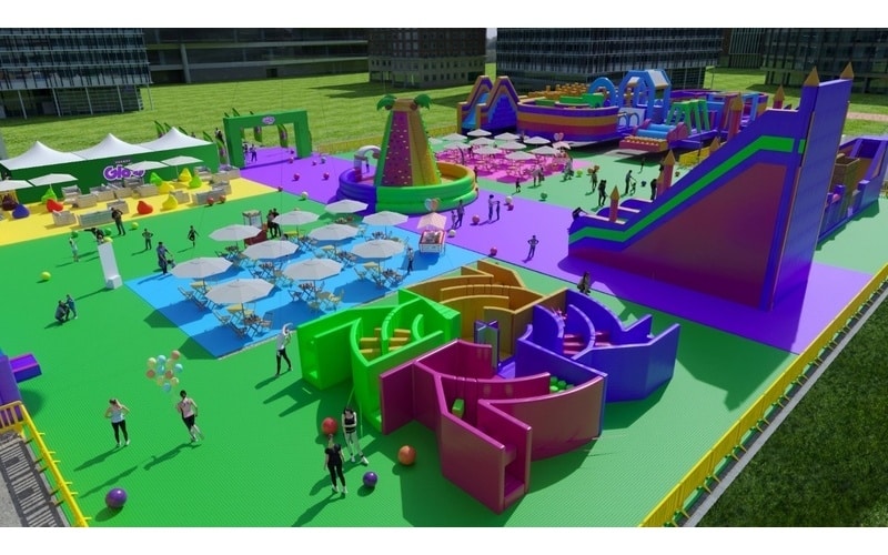 Parque temático de infláveis gigantes, Gloob Super Jump chega a SP