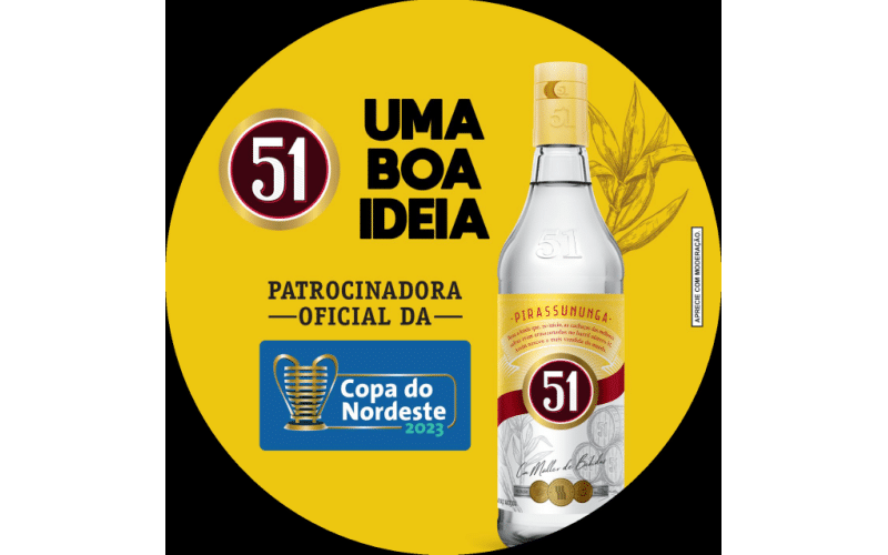 Cachaça 51 é novamente a patrocinadora oficial da Copa do Nordeste