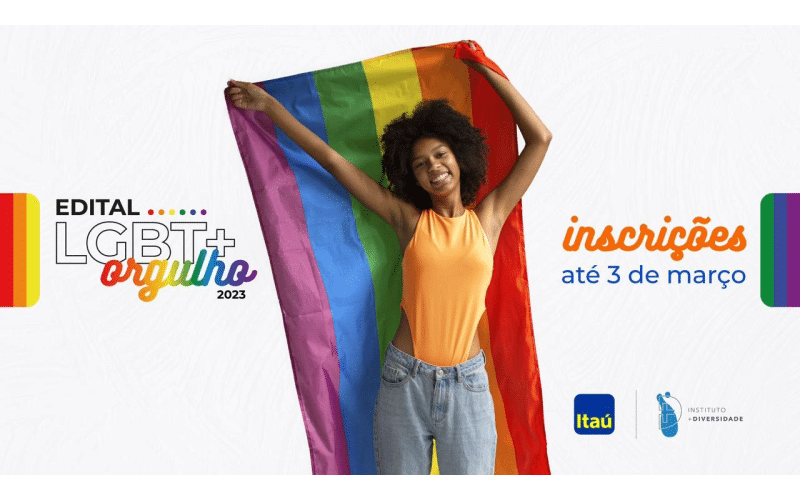 Itaú e Instituto +Diversidade abrem inscrições para Edital LGBT+ Orgulho