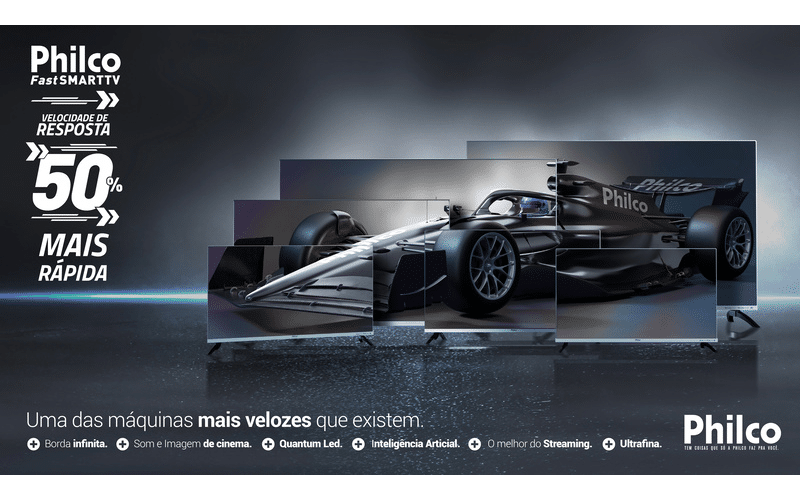 Philco lança campanha de Fast Smart TVs no GP do Bahrein de F1