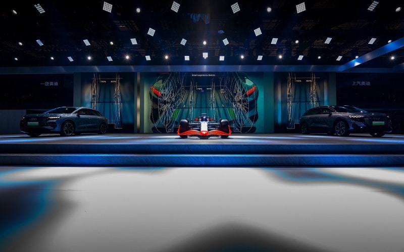 Audi apresenta protótipo de Fórmula 1 no Salão de Xangai, na China