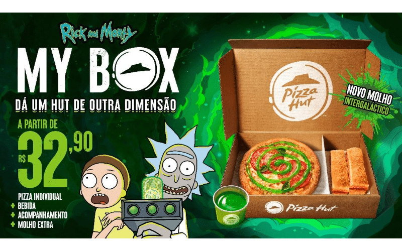 Pizza Hut lança versão limitada da My Box inspirada em Rick e Morty