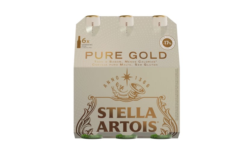 Com 17% menos calorias, sem glúten, chega Stella Artois Pure Gold