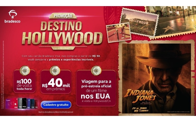 Bradesco e Visa estreiam segunda fase da Promoção “Destino Hollywood”