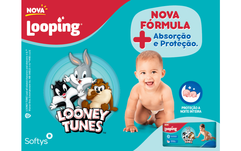 Softys lança a marca de fraldas Looping Looney Tunes