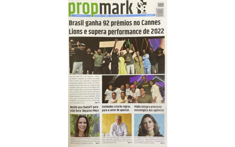 Propmark: Brasil ganha 92 prêmios no Cannes Lions e supera performance de 2022