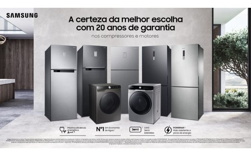 Eletrodomésticos Samsung estrelam nova campanha da marca