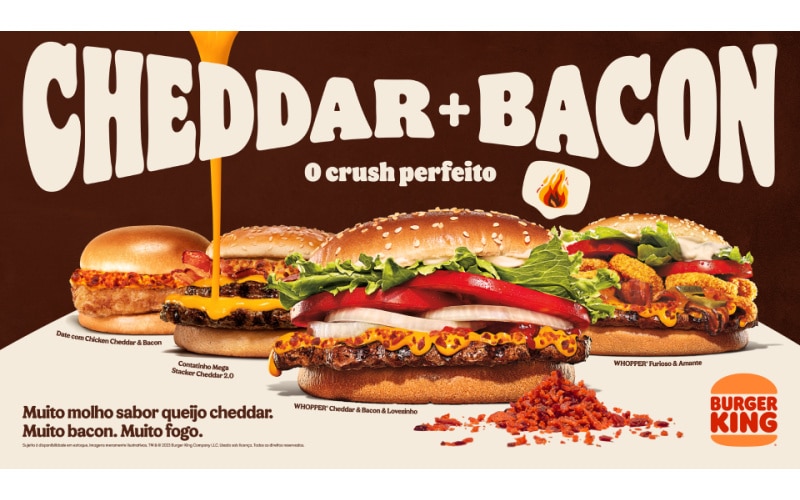 Burger King® lança “Cheddar + Bacon, o Crush Perfeito”
