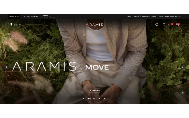 Aramis lança e-commerce inspirado em novo layout de lojas